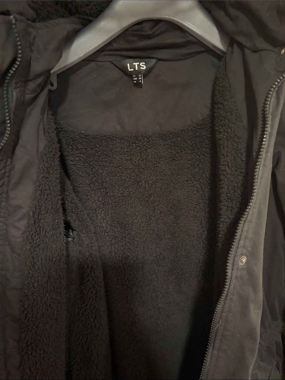 Black Women's Hooded Parka Jacket - - Picture 2 of 3
